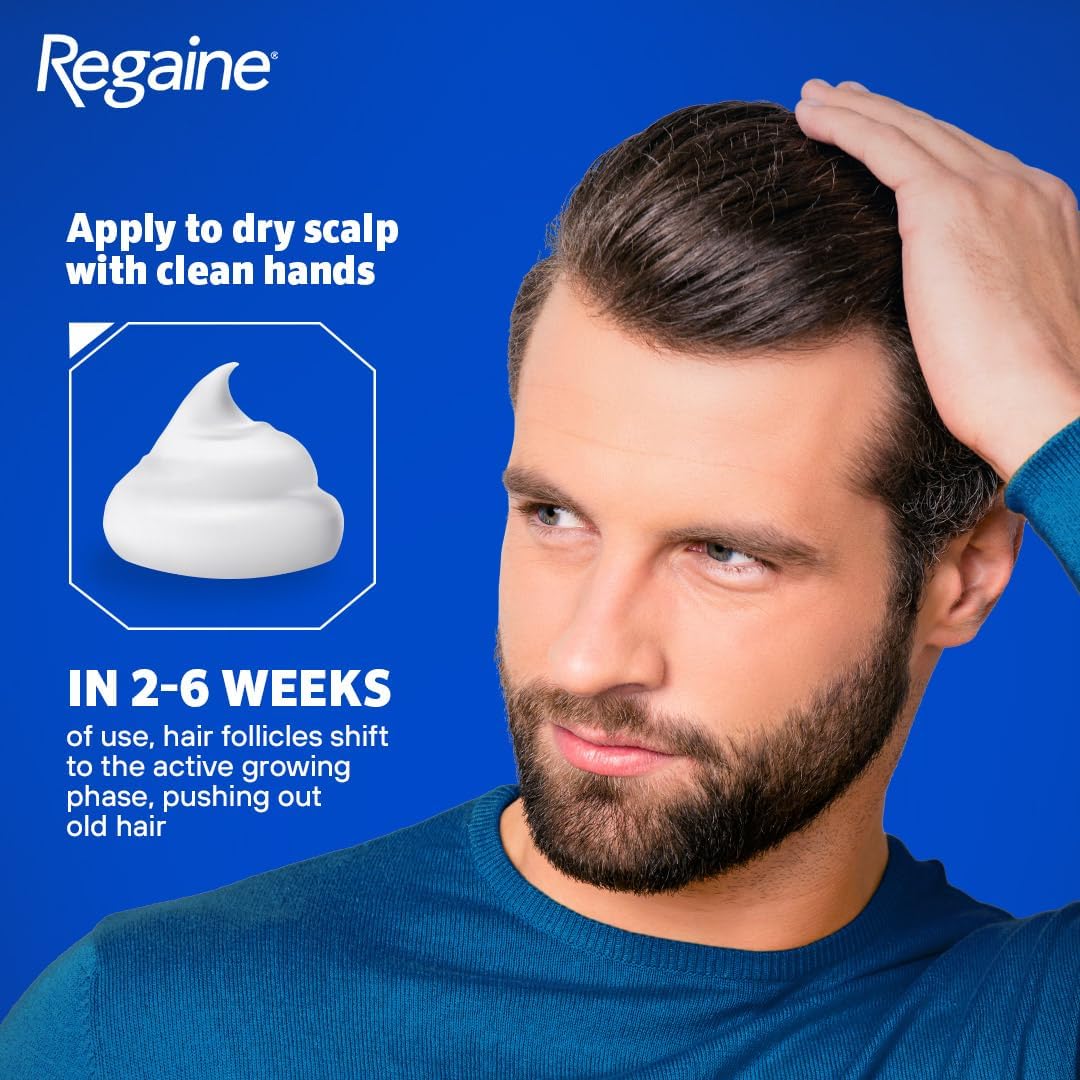Regaine Extra Strength Scalp Cutaneous Foam (3x 73 ml), Treatment for Regrowth in Men with 5% Minoxidil, for Male Hair Loss