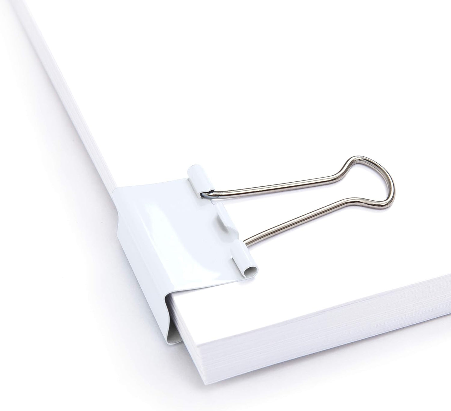 Rapesco 1493 19 mm Foldback Clips, White, Pack of 80