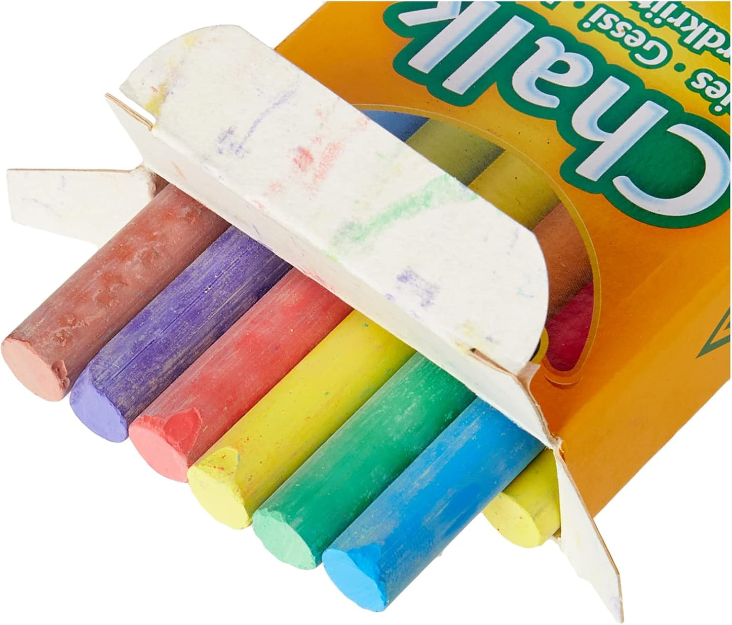 CRAYOLA Anti-Dust Coloured Chalk - Assorted Colours (Pack of 12) | Smooth Texture Makes Writing & Drawing on Blackboards Easy!