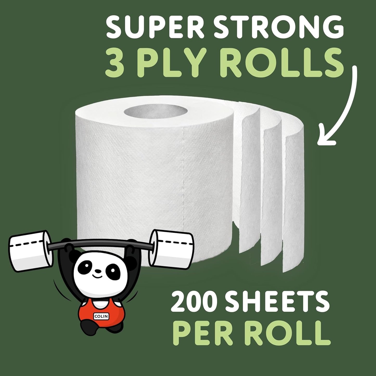 The Cheeky Panda Bamboo Toilet Paper – 9 Rolls of Toilet Paper | Plastic Free Packaging and Sustainable Toilet Tissue | 100% Compostable