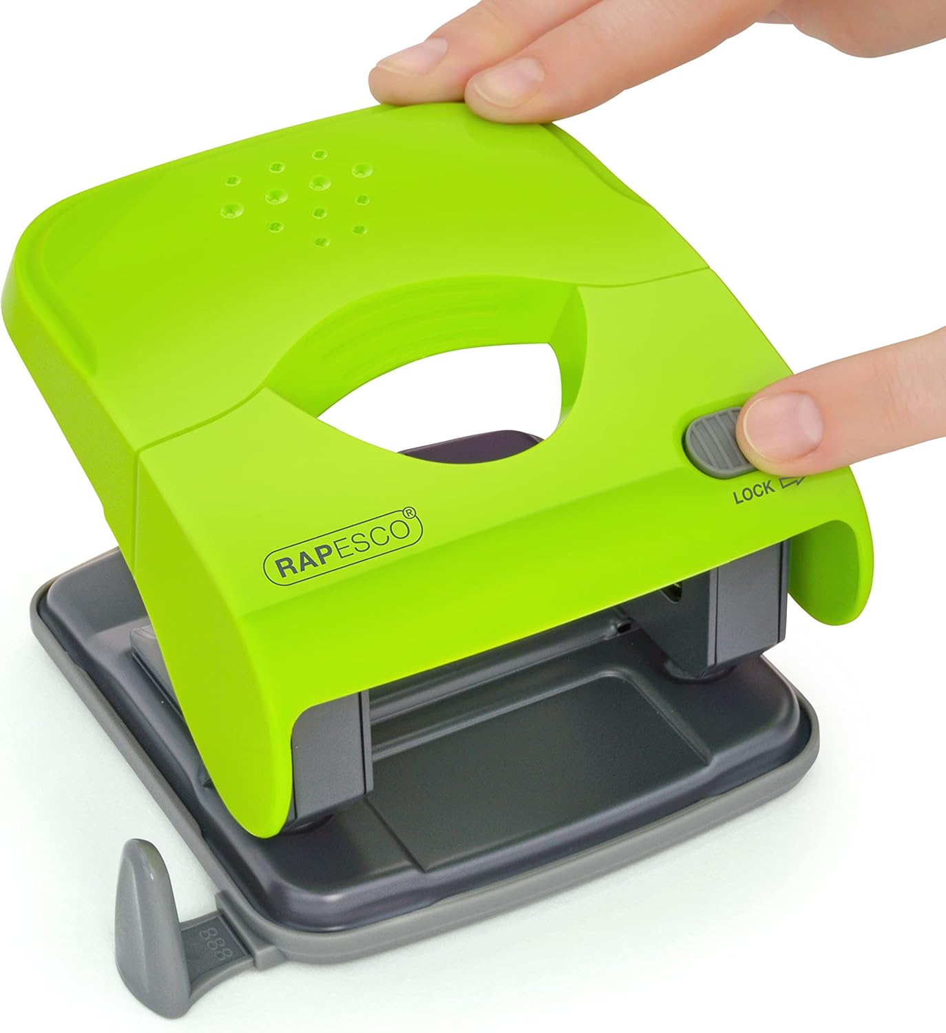 Rapesco 1529 X5-40ps Less Effort 2 Hole Punch, 40 Sheet Capacity, Green