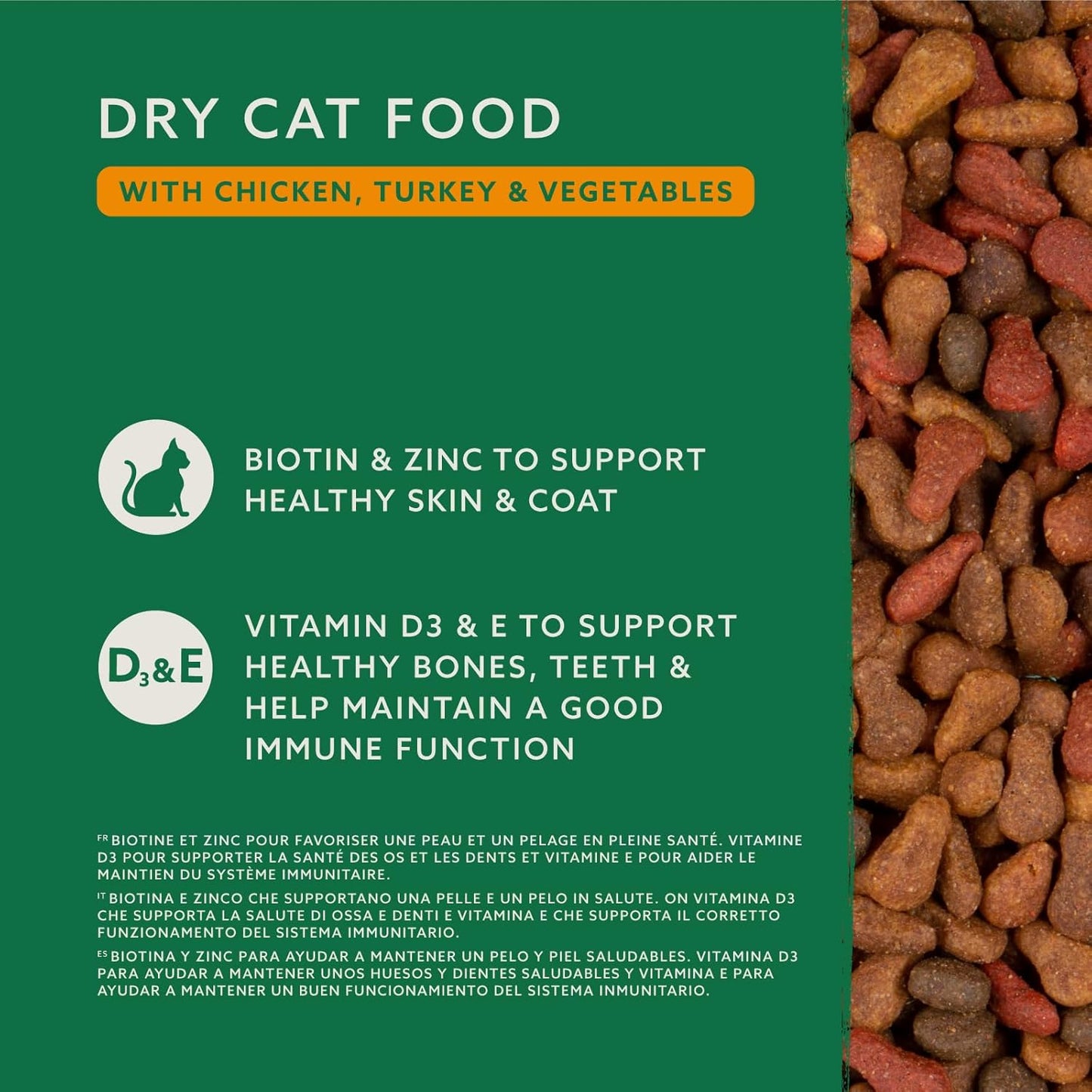 by Amazon - Complete Dry Cat Food with Chicken, Turkey and Vegetables, 1 pack of 3kg