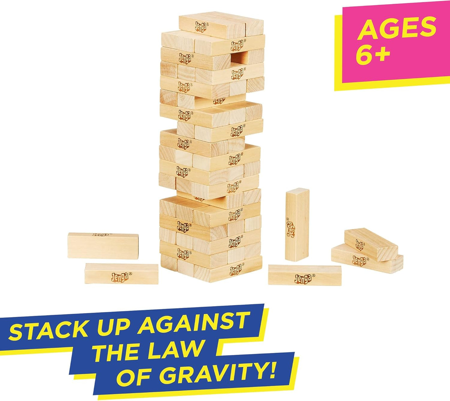 Hasbro Gaming Jenga, Party & Family Game, Easter Board Games for Kids, Fun Family Game for 1 Player or More, Strategy Game for All Ages