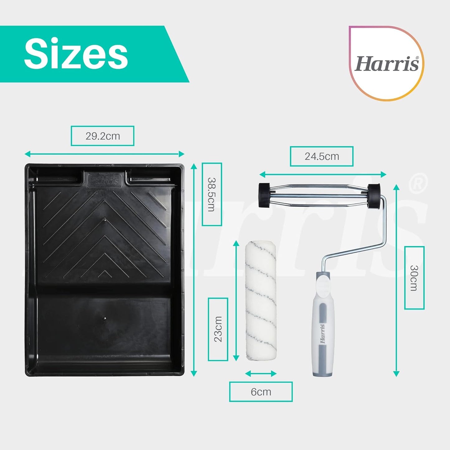 Harris Seriously Good Walls & Ceilings Twin Medium Pile Paint Roller Set with Tray & Frame | 9"