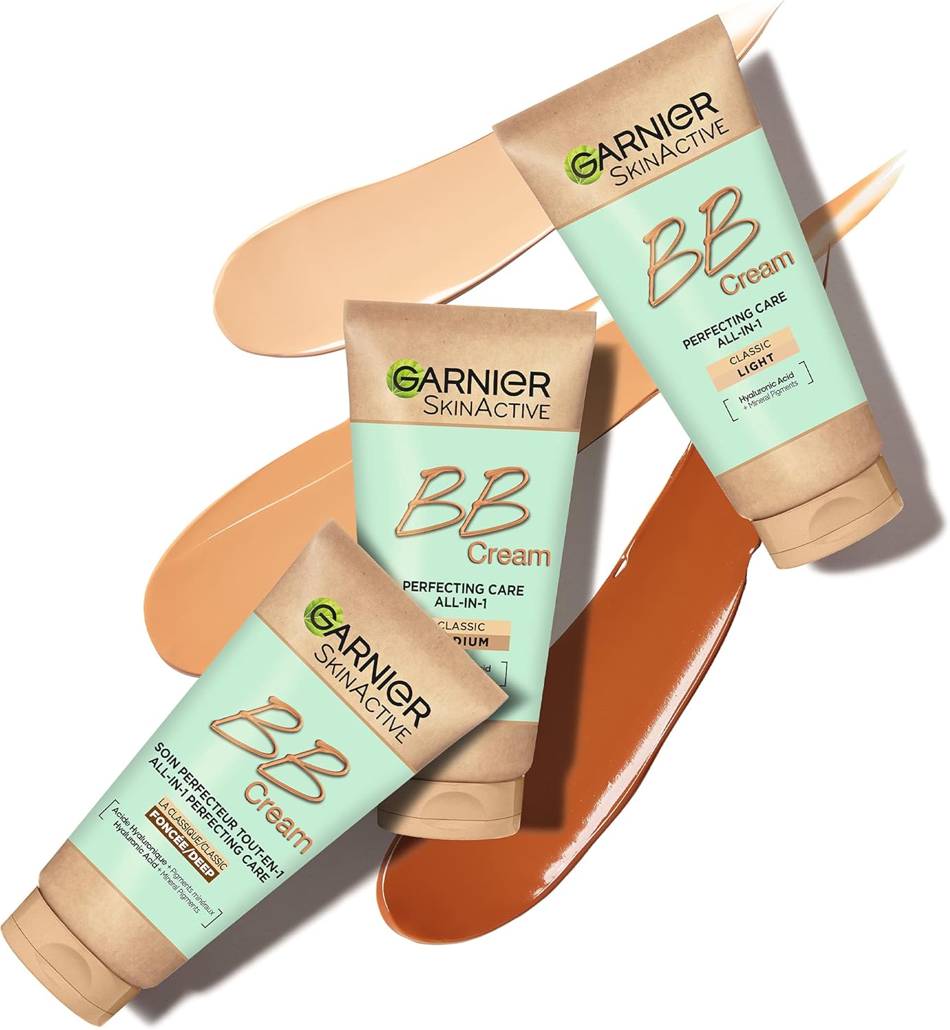 Garnier SkinActive Classic Perfecting All-in-1 BB Cream, Shade Classic Medium, Tinted Moisturiser SPF 15, Brightens and Evens Skin, With Hyaluronic Acid, Aloe & Mineral Pigments, 50 ml , Pack of 1