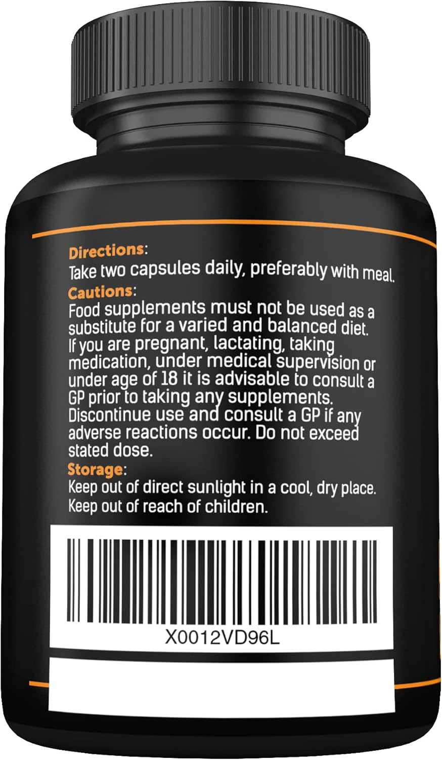 Organic Turmeric Capsules High Strength and Black Pepper with Active Curcumin with Ginger 1380mg - Advanced Tumeric - Each 120 Veg Capsule is Organic (2 Capsules per Serving)