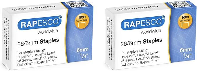 Rapesco 1602 Germ-Savvy Antibacterial Marlin Stapler, 25 Sheet Capacity and 2000 26/6 mm Staples, Black