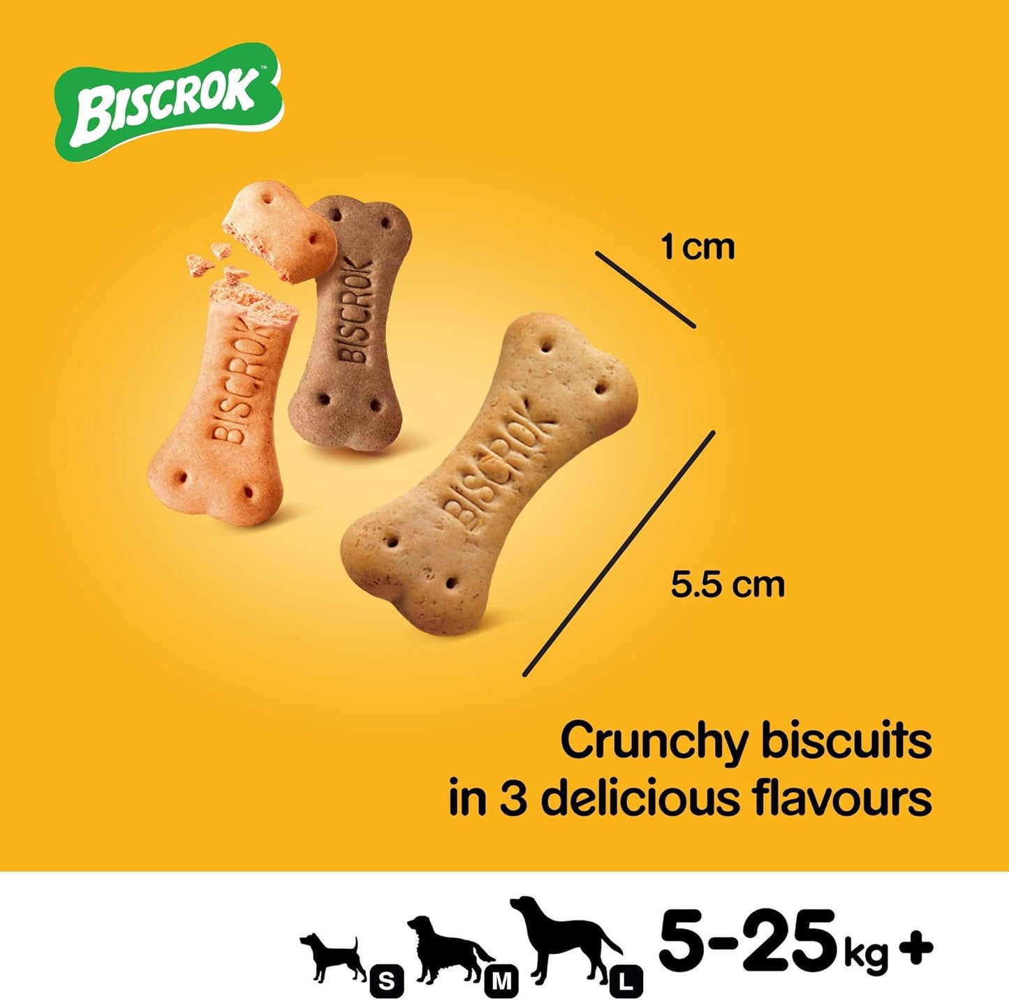 Pedigree Biscrok Multi Mix - Dog Treats - Bone-Shaped Biscuits - 500 g