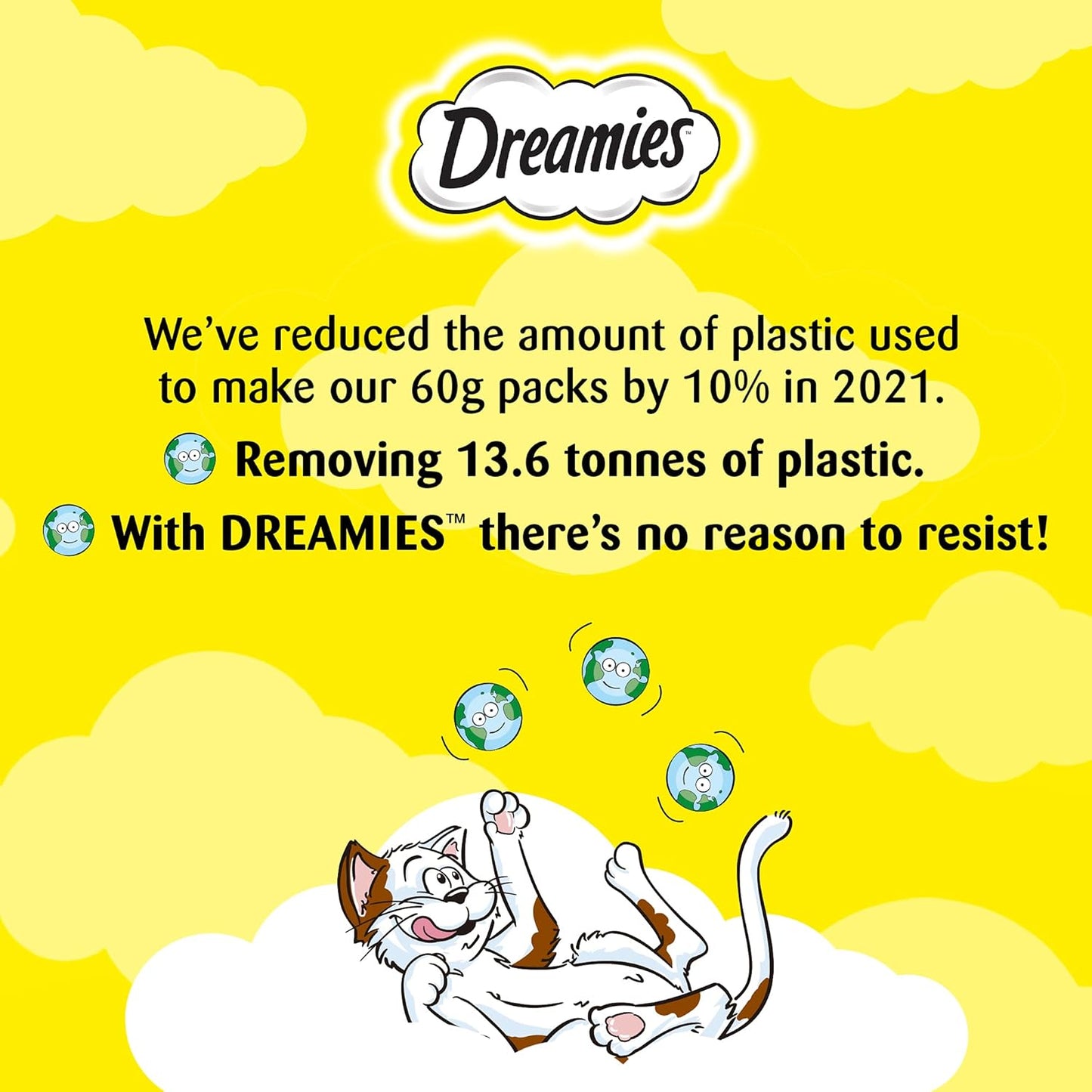 DREAMIES - Cat Treats - 12 x 60g - Multipack Biscuits - Variety Snack Box - 12 Pouches