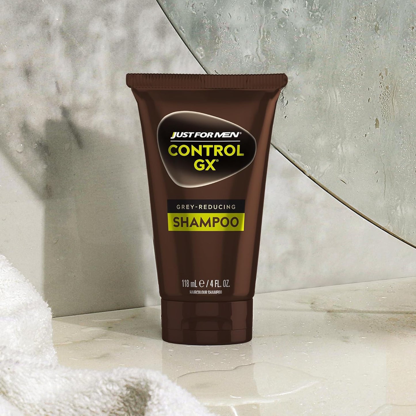 Just For Men Control GX Grey Reducing Shampoo For Grey Hair, With Coconut Oil & Aloe Vera, New Improved Formula - All Shades, 118ml, packaging may vary