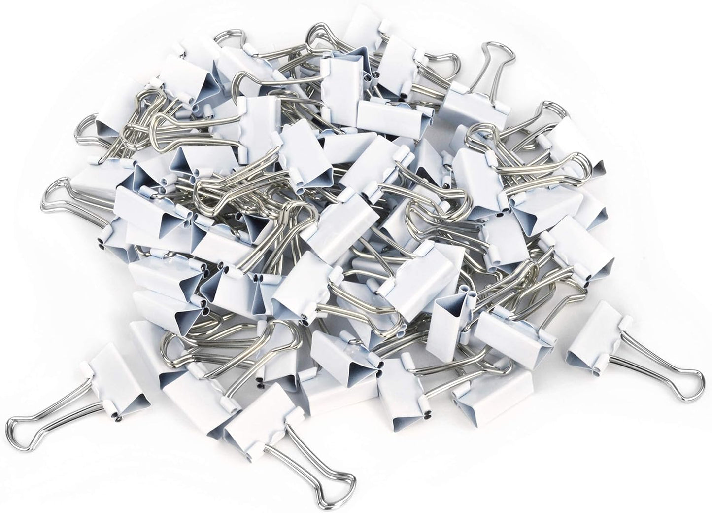 Rapesco 1493 19 mm Foldback Clips, White, Pack of 80