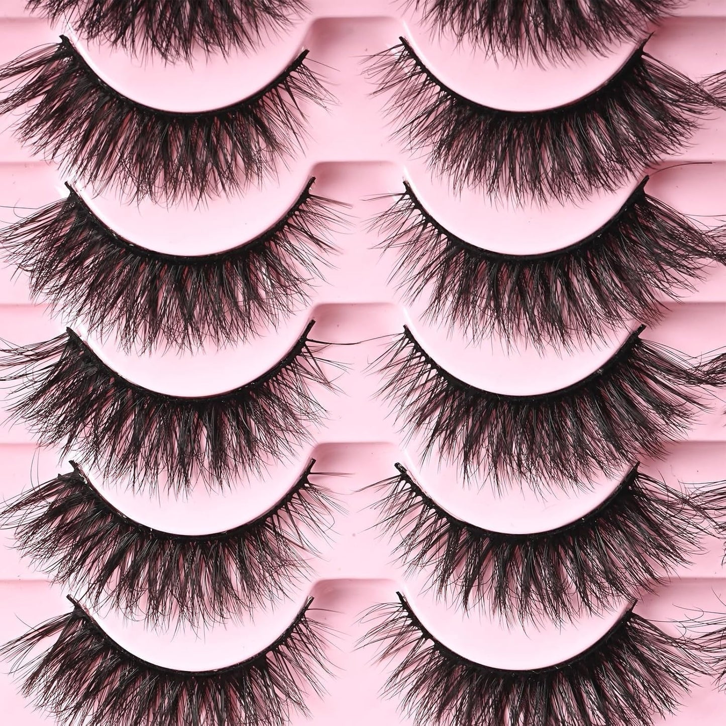 28 Pairs False Lashes - Natural Short Eyelashes, Mink Lash Pack - Cat Eye & Fox Eye Lashes