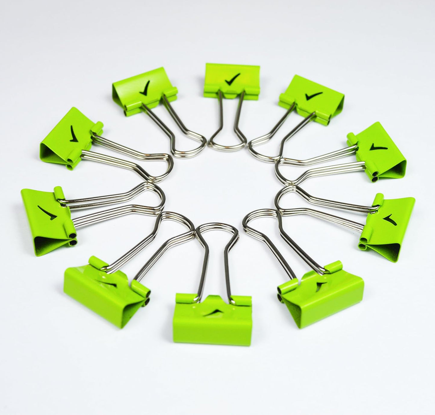 Rapesco 1421 19 mm Tick Foldback Binder Clips, Green, Pack of 80