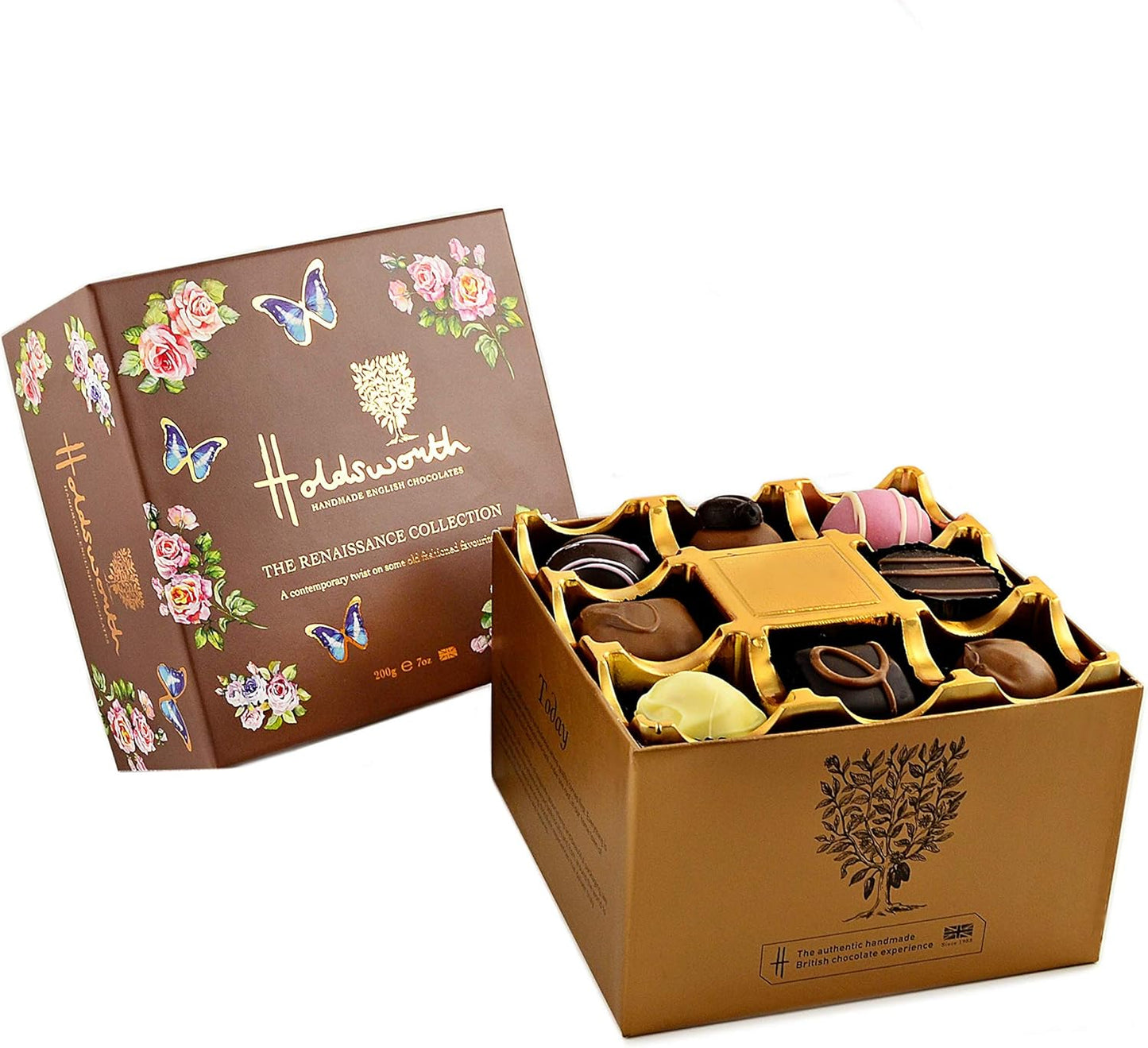 Holdsworth Chocolates Classics - Renaissance Collection Assorted Traditional Handmade Chocolate Truffles in Gift Box 200g