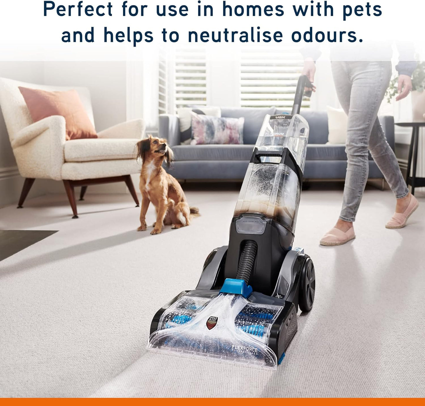 Vax Platinum Professional 4L Carpet Cleaner Solution, Stain Remover Shampoo, Rose Burst Scent, Neutralises Pet Odours, 1-9-142060, Charcoal