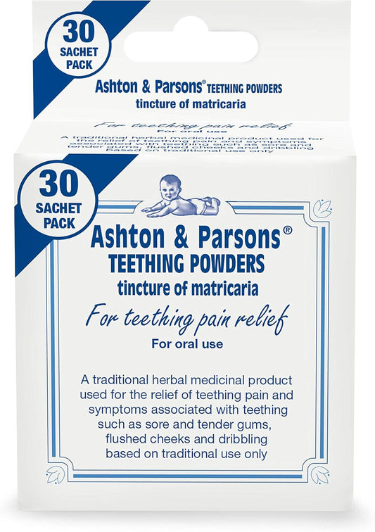 Ashton & Parsons Teething Powders, used to soothe teething pain and symptoms, for Babies From 3 Months+, natural traditional remedy, UK’s No1 teething brand in pharmacy*, Pack of 30.