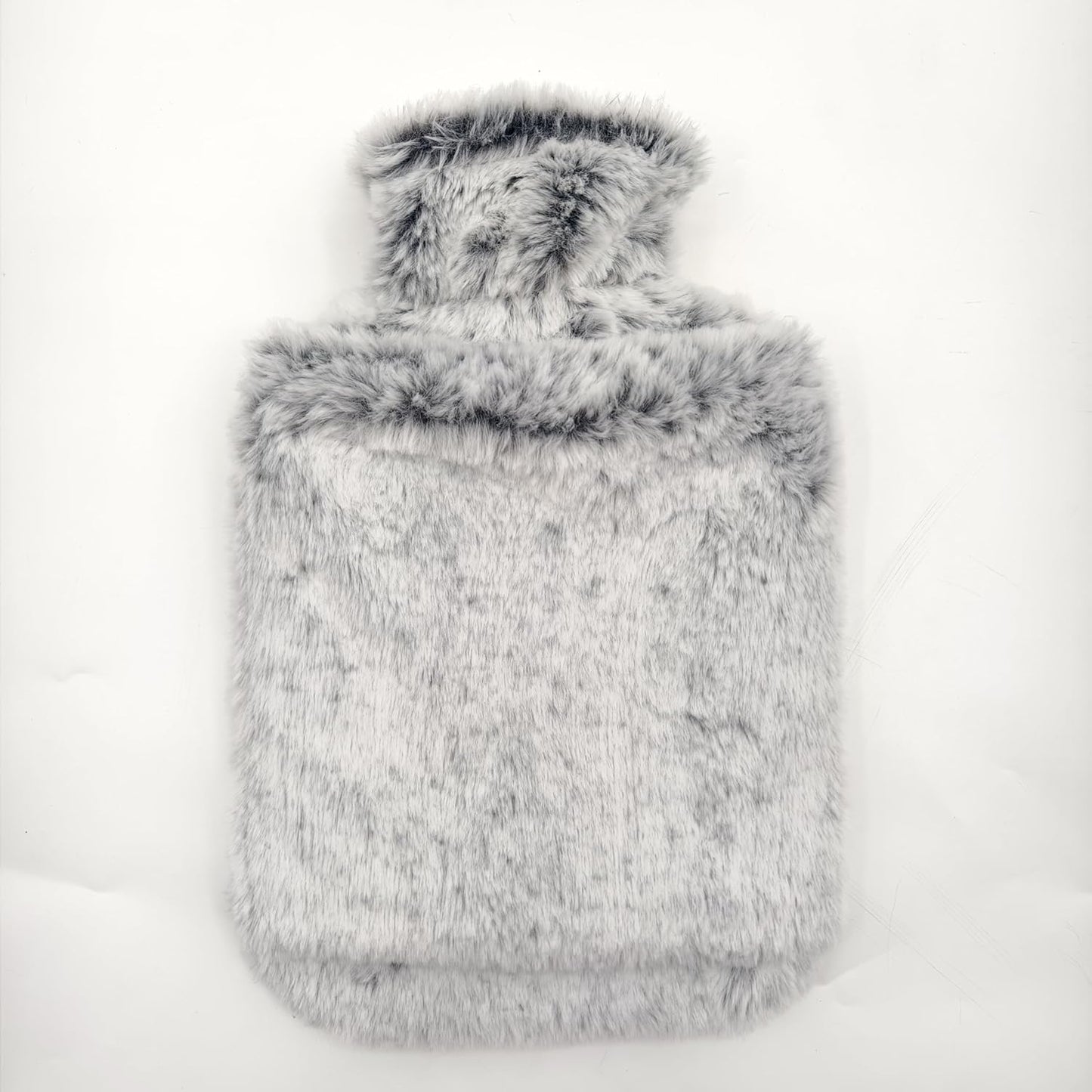BOLEi Hot Water Bottle with Luxury Cosy Faux Fur Cover,2L Leakproof Large Hot Water Bag for Neck,Shoulder,Hand Feet Warmer,Ideal for Women,Men(Grey)