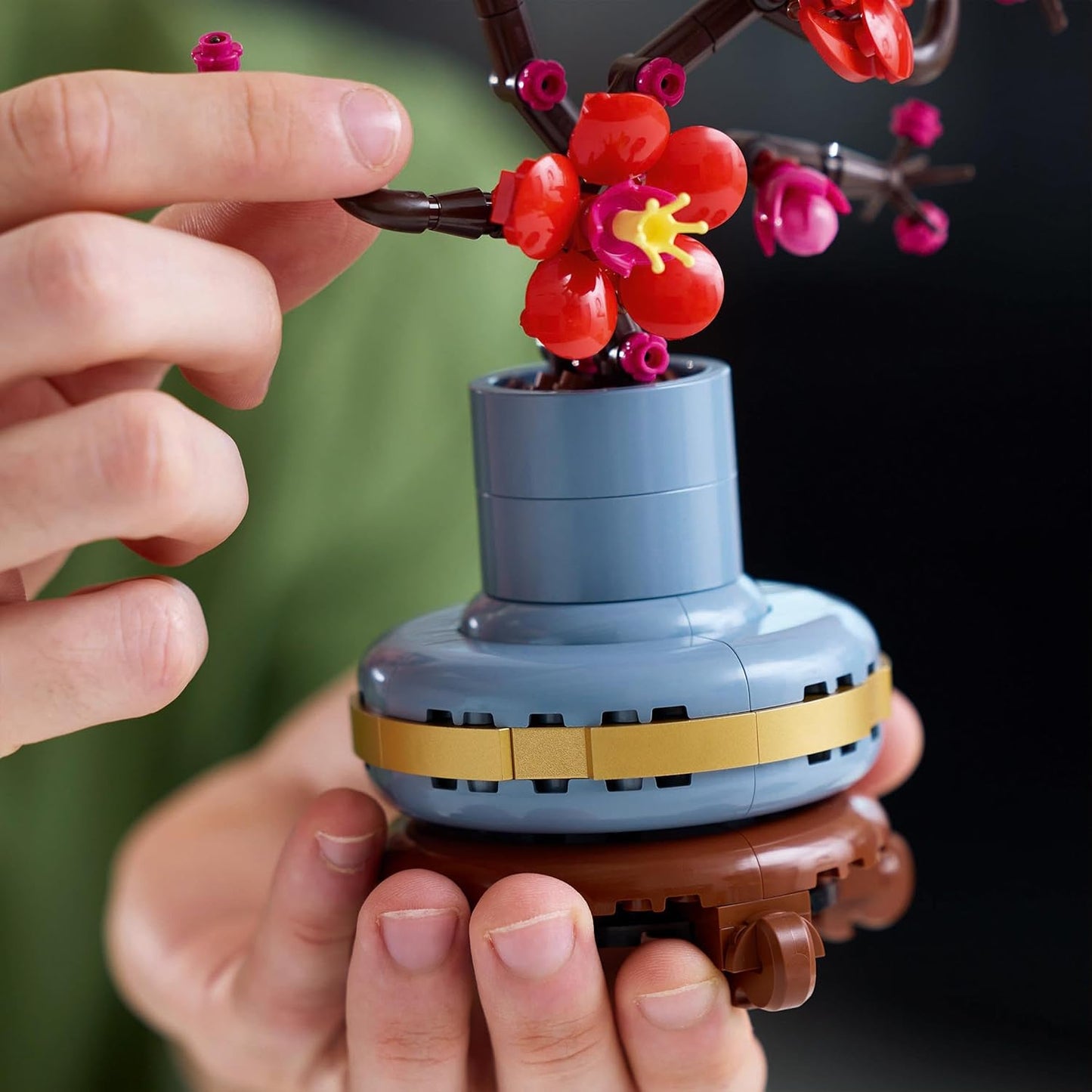 LEGO Botanicals Plum Blossom Set For Adults - Artificial Flowers for Indoor - Gifts for Mothers - Home Office Decor Display Piece incl. a Buildable Flowerpot - Botanical Collection - 10369