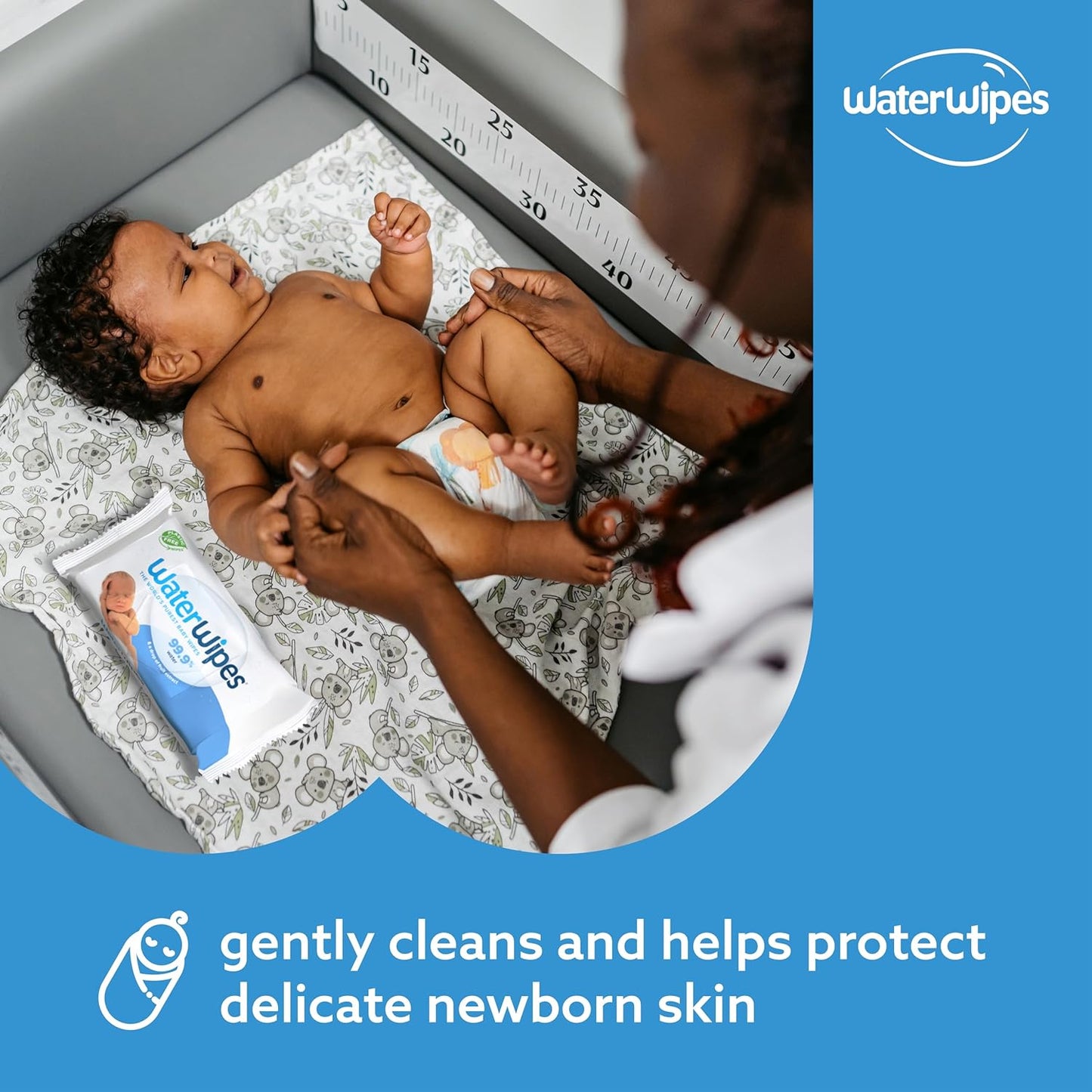 WaterWipes Plastic-Free Original Baby Wipes, 360 Count (6 packs), 99.9% Water Based Wipes, Unscented for Sensitive Skin