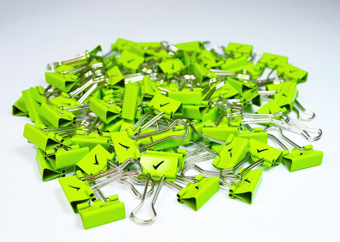 Rapesco 1421 19 mm Tick Foldback Binder Clips, Green, Pack of 80