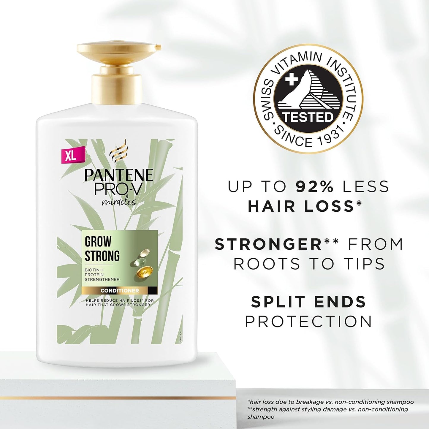 Pantene Biotin & Bamboo Conditioner |For Dry Damaged Hair |Helps Reduce Hair Loss, 1L