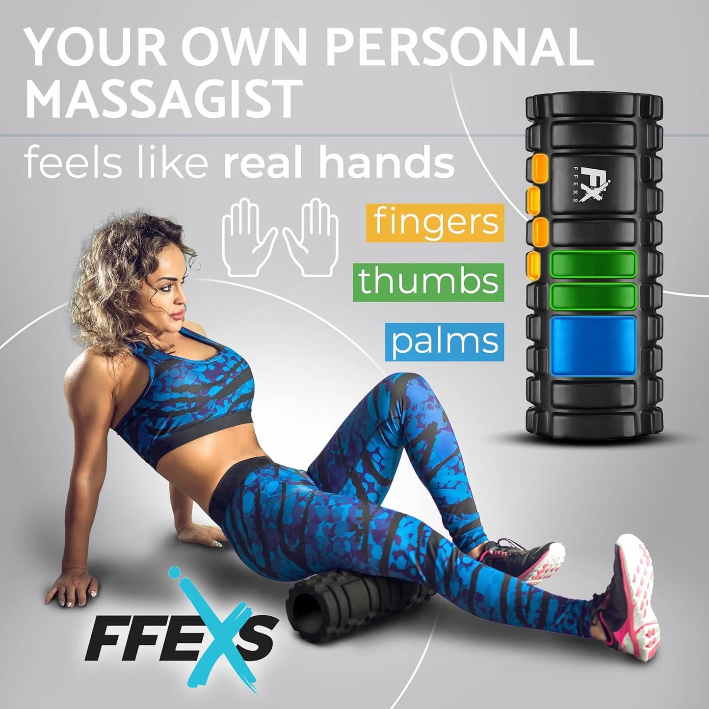 FX FFEXS Foam Roller for Deep Tissue Muscle Massage Trigger Point Muscles Therapy