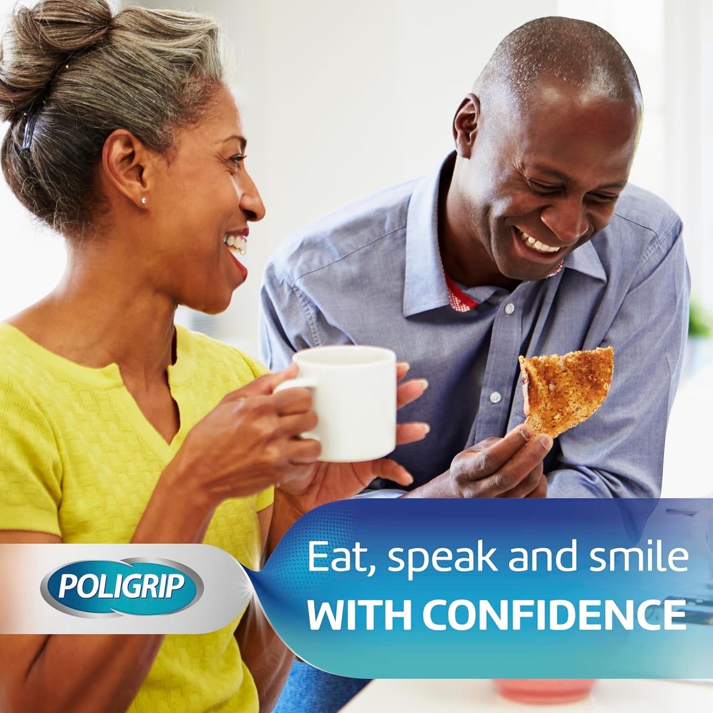 Poligrip Denture Adhesive Cream, False Teeth and Partials Fixative, Ultra, 40 g (Packaging may vary)