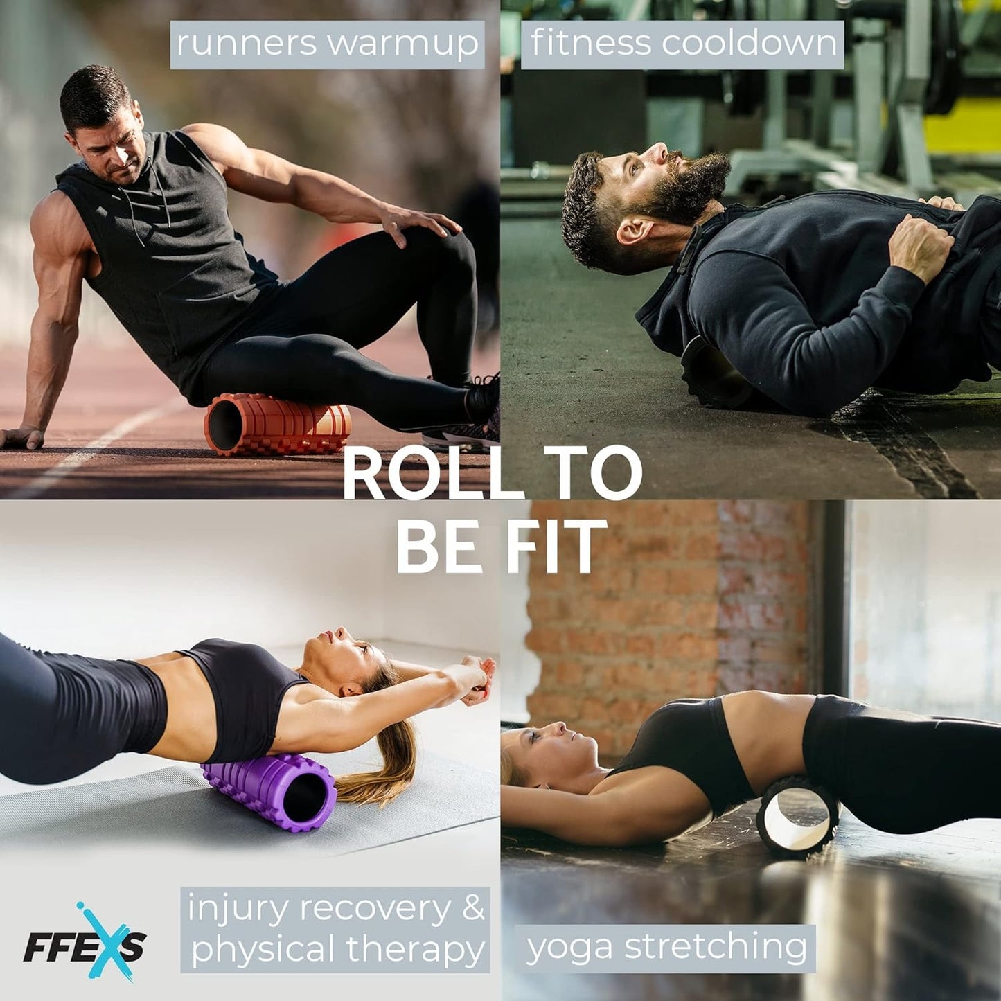 FX FFEXS Foam Roller for Deep Tissue Muscle Massage Trigger Point Muscles Therapy