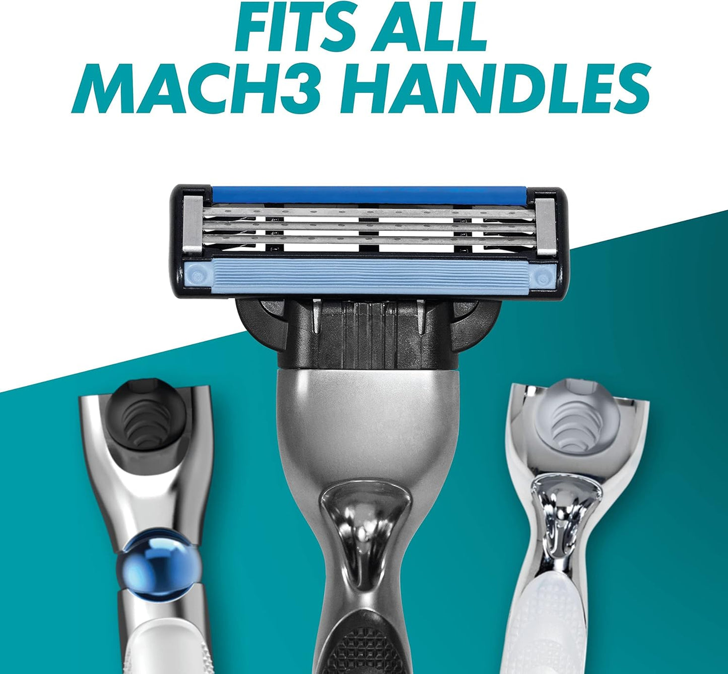 Gillette Mach3 Razor Blades Men, Gillette Razors For Men Mach 3, Pack of 12 Razor Blade Refills, Stronger Than Steel Blades, Enhanced Lubrastrip, Safety Razors For Men, Disposable Razors For Men