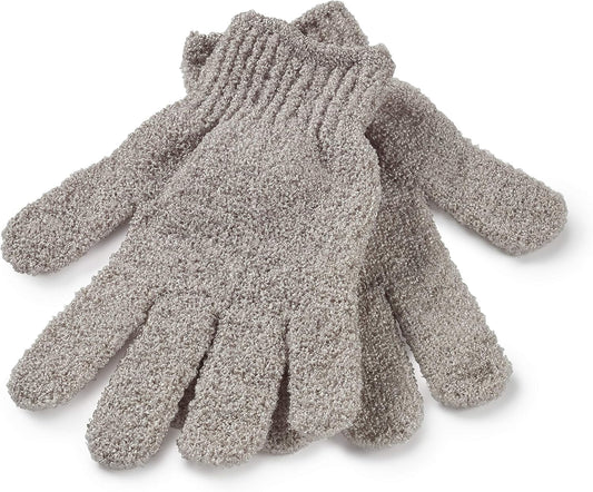 Manicare Exfoliating Gloves, Shower Bath Spa, Cleansing, Washing, Exfoliating Wash Mitt, Loofah, Good For Circulation, Cellulite, Ingrown Hair And Dry Dead Skin Removal, Self-Tan Application, One Size