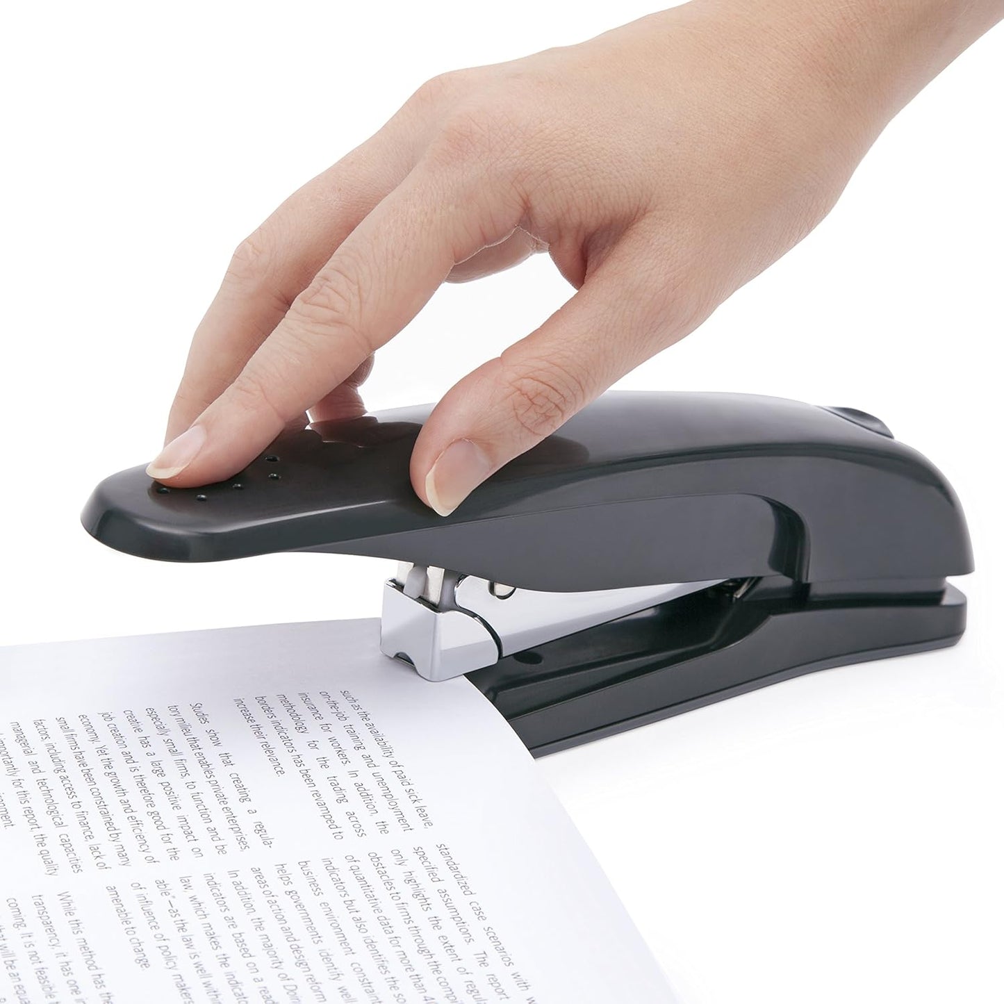 Rapesco 0432 ECO Zero-01L Stapler, 50 Sheet Capacity, Black