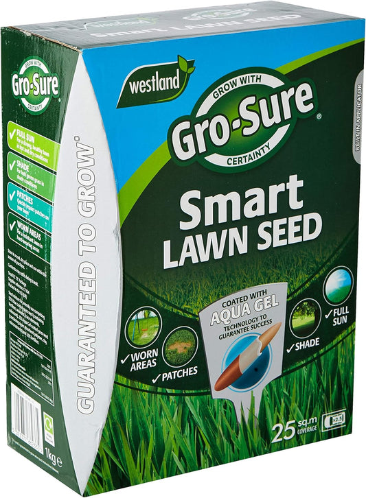 Gro-Sure Aqua Gel Coated Smart Grass Lawn Seed, 25 m2, 1 kg